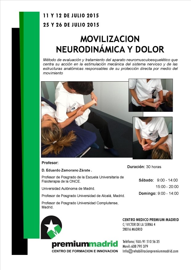 CURSO  DE MOVILIZACIÓN NEUROMENÍNGEA Y DOLOR